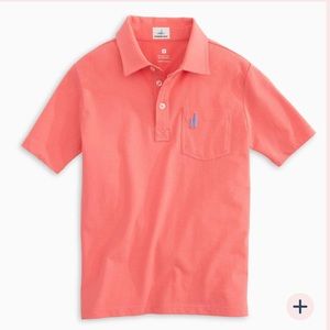 Johnnie-O hangin out coral original polo tshirt size small